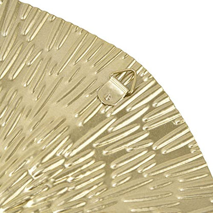 Aqur2020 Round Wall Art Decor, Gold Floating Circles Crinkle Abstract Geometric Iron Wall Art Metal Decor