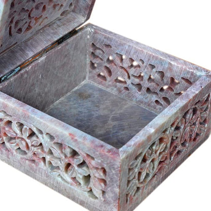 Hashcart Decorative Hand-carved Jewelry Box | Keepsake Box |Trinket Holder Watch Storage Box | Birthday, Anniversary, Housewarming Gifts For Women | office organizer | Home Decor