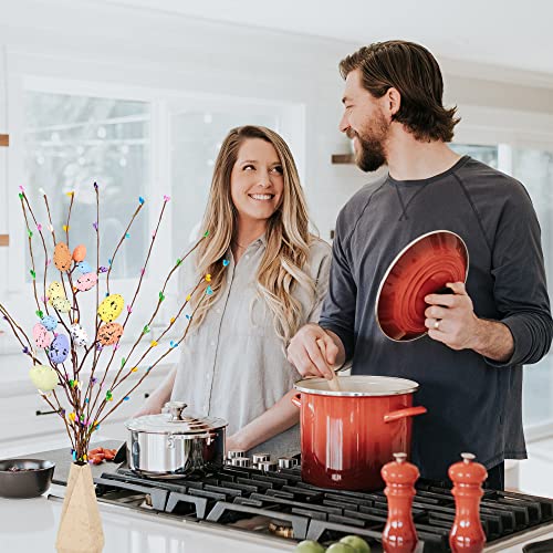 Artificial Easter Spray Vine with Pastel Easter Eggs and Berries- Decorative Spring Floral Stems-Easter Egg Twig Branches for Floral Arrangement-Centerpiece Wreath Decoration (26 Pcs)