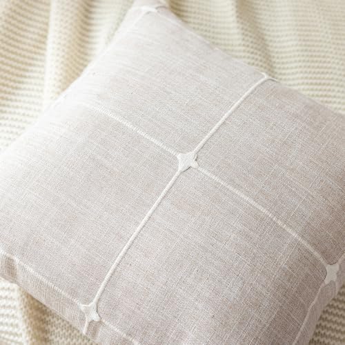 vctops Pack of 2 Rustic Lattice Throw Pillow Covers (Plaid Coffee,16"x16") - color: Plaid Coffee, size: 16" x 16" (Pack of 2)