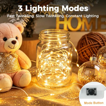 btfarm 30 Pack Fairy Lights Battery Operated Twinkle Lights with 3 Modes - color: Warm White, size: 30 Pack