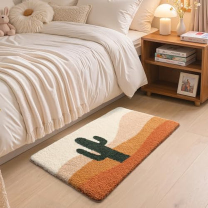 LUMI Cactus Bathroom Rug 24x36 Soft Absorbent Bath Mat, Non Slip - color: Cactus Sand, size: 24"x36"