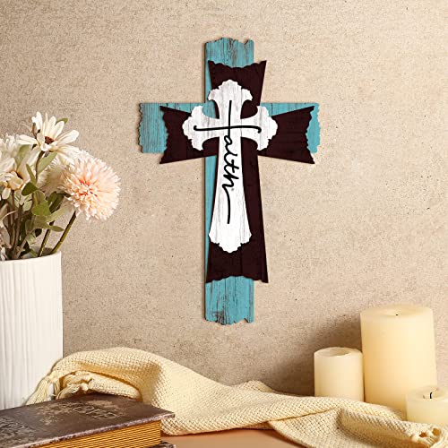 Yookeer Large Wooden Christian Wall Cross Religious Decor Art