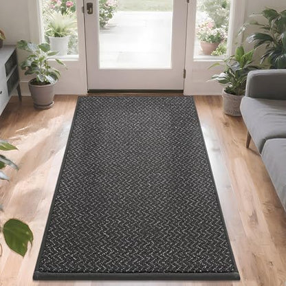 COSY HOMEER Dirt Trapper Door Mat 36"x60" Non Slip Washable Dark Grey - color: Dark Grey, size: 36" x 60"