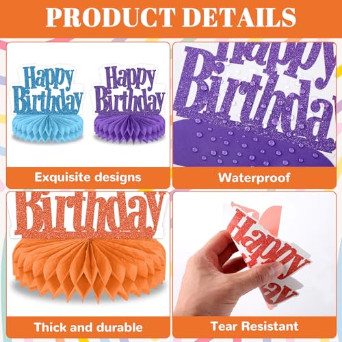 12Pcs Happy Birthday Centerpieces Table Decorations
