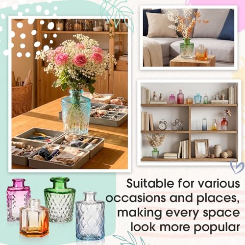 Yaomiao 30 Pcs Glass Bud Vases Centerpieces, Color Gradient Series - color: Color Gradient Series