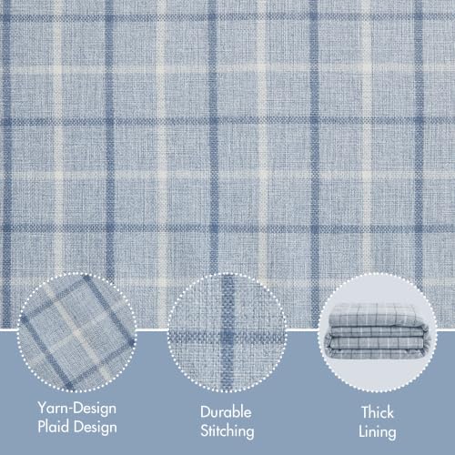 Madison Park Plaid Curtain Thermal Insulated, 1 Panel, 50x84 Denim Blue - color: Rod Pocket & Back Tab, Denim Blue, size: 50"W x 84"L (Pack of 1)