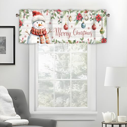 Christmas Kitchen Curtain Valances for Windows 42 x 12 Inch - color: Christmas-sy-sd0785, size: 42"W x 12"L (Pack of 1)