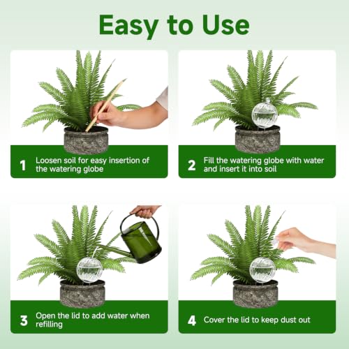 Plant Watering Globes, 26oz Extra Large Top Fill Self Watering Globes, Water Globes, Plant Water Bulbs, Watering Bulbs for Indoor Outdoor Planters, Water Plants While Away 3-Pack - size: 3-Pack