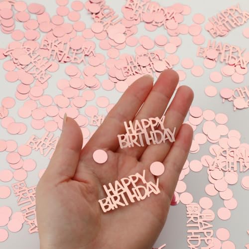 MARFOREVER Rose Gold Happy Birthday Confetti for Table Decorations - style: Rose Gold Birthday