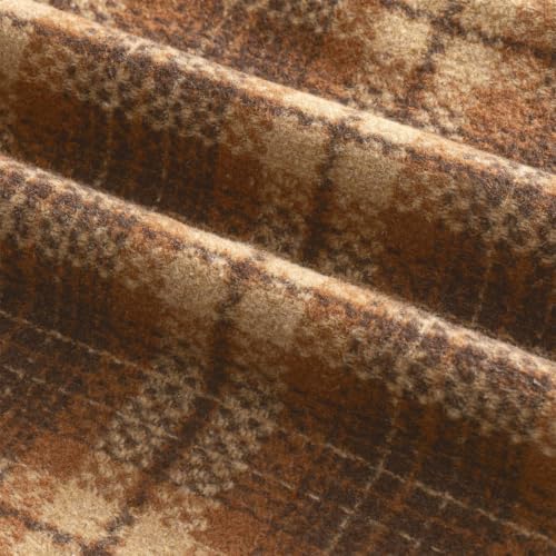 MIULEE Tartan Plaid Throw Pillow Covers Fall 18x18 Inch Brown - color: Brown, size: 18" x 18" (Pack of 2)