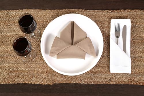 THE BEER VALLEY Jute Braided Table Runner, Natural, 13x36 Inches - color: Natural, size: 1'1" x 3' (Rectangular)