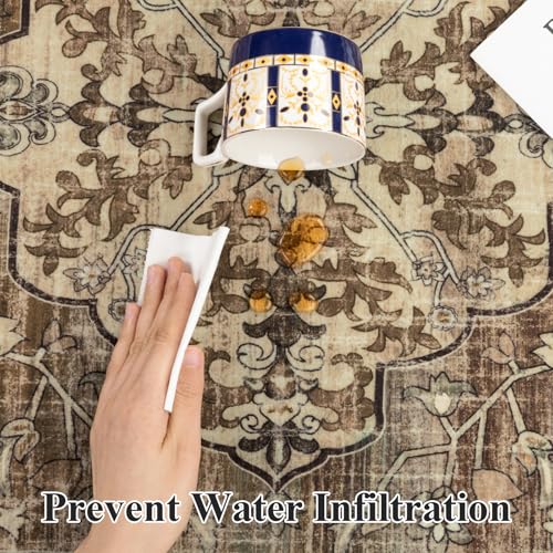 Pauwer Hallway Runner Rug 2x6, Washable Kitchen Runner, Green and Brown - color: Green and Brown, size: 2' x 6' (Runner)