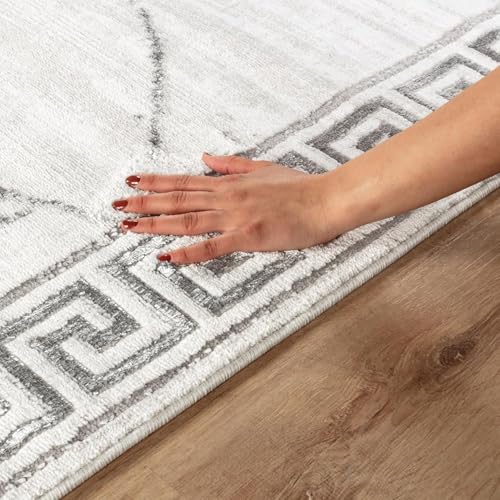 GLORY RUGS Area Rugs Marble 2x7 Cream Gray Carpet Modern Abstract Rug Living Room Dining Bedroom Rug - color: Cream Gray, size: 2' x 7' (Rectangular)