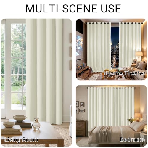 ChrisDowa Birch Blackout Curtains 45 Inches Long 2 Panels for Bedroom - color: Birch, size: 52"W x 45"L (Pack of 2)