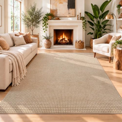 YDKGL Washable Area Rugs 6x9 ft Non Slip Area Rug for Living Room Brown - color: A- Brown, size: 6' x 9'