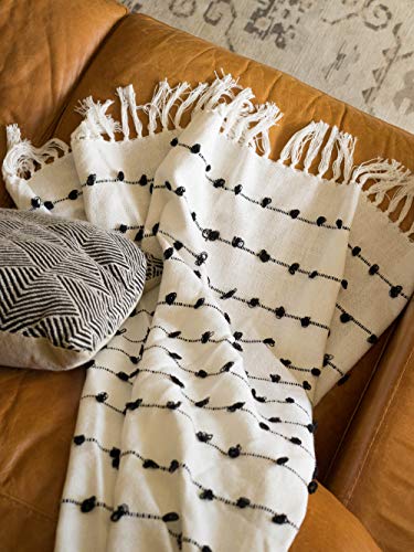 DII Woven Loop Throw Collection, 50x60, Off-White - color: Off-white