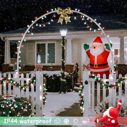 JMEXSUSS 33ft 100 LED Globe Red White and Green Christmas String Lights - color: Red White and Green, size: 100 LED Plug