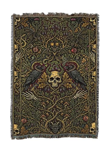 Pure Country Weavers Night Creatures Blanket - Fantasy Gift - Tapestry Throw Woven from Cotton - Made in The USA (50X60) - color: Night Creatures, size: 50x60