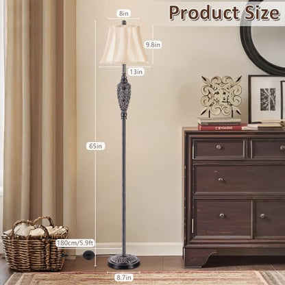 Sheetea 65’’ Floor Lamp for Living Room, Farmhouse Standing Lamp, Bronze - color: Bronze
