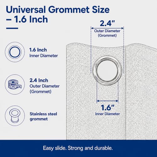 Layered Window Treatments Curtains for Bedroom, Living Room, 4 Panel Set - color: Taupe, size: 37"W x 95"L (Pack of 4)
