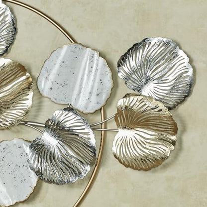 Touch of Class Metallic Splendor Metal Wall Art, Gold, Silver, White