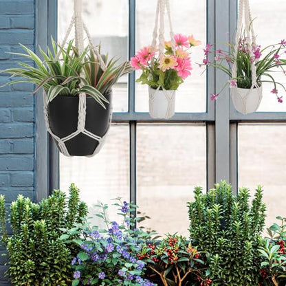 2 Pack Handmade Macrame Plant Hangers, Hanging Planters Baskets