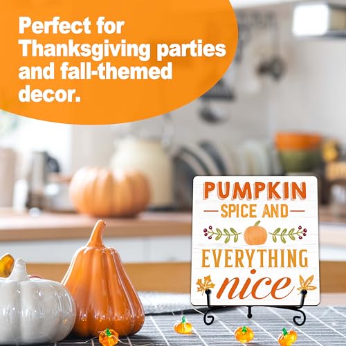 DETIHO Fall Decorations for Home, Thanksgiving Gift Centerpieces for Tables - style: PUMPKIN SPICE EVERYTHING NICE
