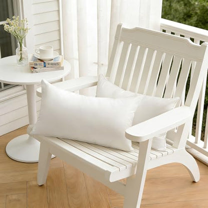 Oubonun Waterproof Outdoor Lumbar Pillow Inserts 12 x 20 Set of 4 - size: 12 × 20(Pack of 4)