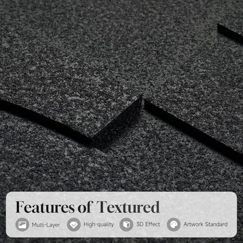 Large 3D Textured Modern Black Abstract Wall Art for Living Room, 3 Piece - color: Black --A, size: 24"w X 36"h X 3pcs