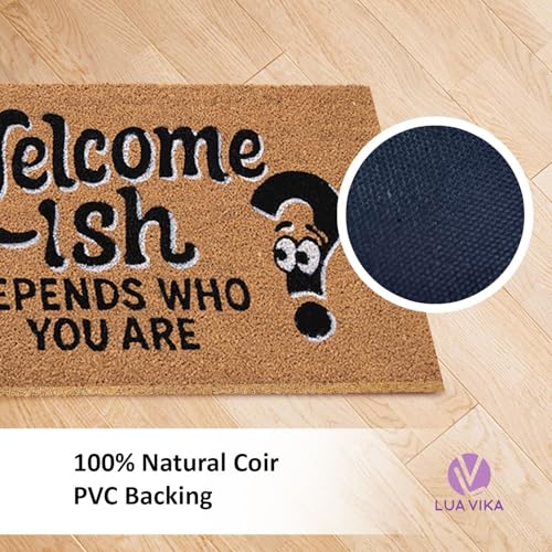 Funny Coir Door Mats Outside and Inside, Welcome, 17 x 30 in - color: Welcome