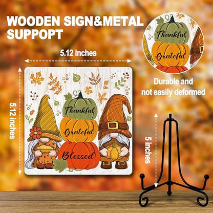 DETIHO Fall Decorations for Home, Thanksgiving Gift Centerpieces for Tables - style: THANKFUL GRATEFUL BLESSED