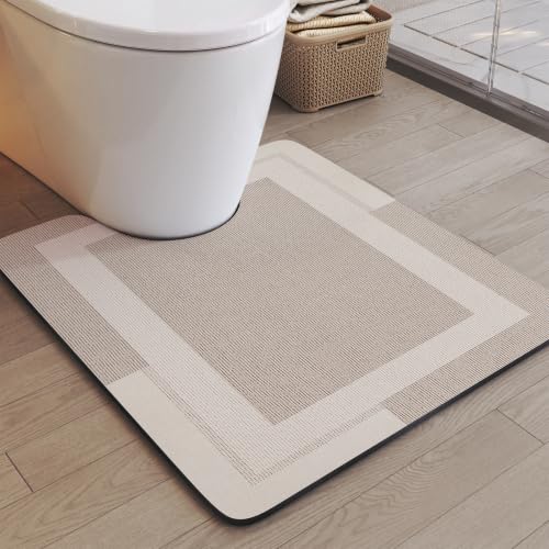YDKGL Toilet Rugs U Shaped Non Slip Bath Mat Toilet Mats for Bathroom - color: A- Beige, size: 20" x 24" (U-shape)