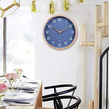 Kesin Wall Clock 12 Inch Silent Non Ticking Wood Wall Clocks Modern Simple