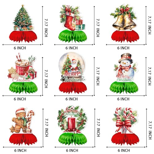 Christmas Party Centerpieces, Christmas Honeycomb Centerpieces for Table - style: Santa Claus