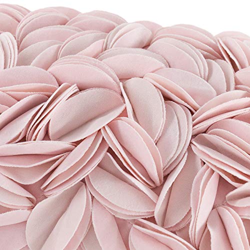 KINGROSE 3D Flower Throw Pillow Cover, 12 X 20 Inches, Velvet, Pink - color: Pink - Velvet