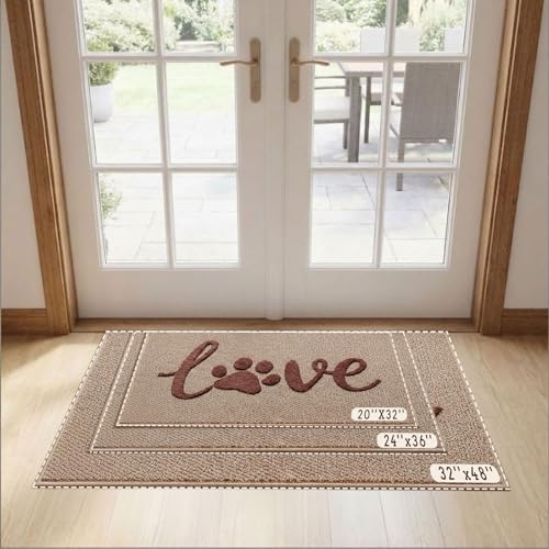 Bulijojo Dirt Trapper Door Mat 20x32 Inch Beige - color: Beige, size: 1'8" x 2'8" (Rectangular)