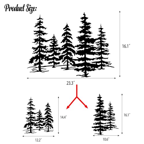 Metal Pine Tree Wall Art Forest Decor