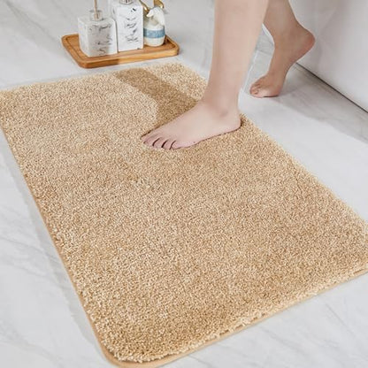 COSYHOMEER Extra Thick Bath Rugs for Bathroom Non Slip Bath Mat 24x36 Beige - color: Beige, size: 2' X 3' (Rectangular)