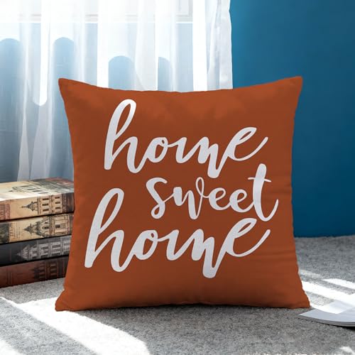Hexagram Throw Pillow Covers 18x18, Burnt Orange Outdoor Pillow Covers - color: Burntorange, size: 18" x 18" (Pack of 4)