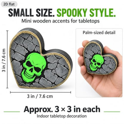 Wooden Heart Halloween Decor Indoor, Halloween Decorations for Home Kitchen - style: Heart