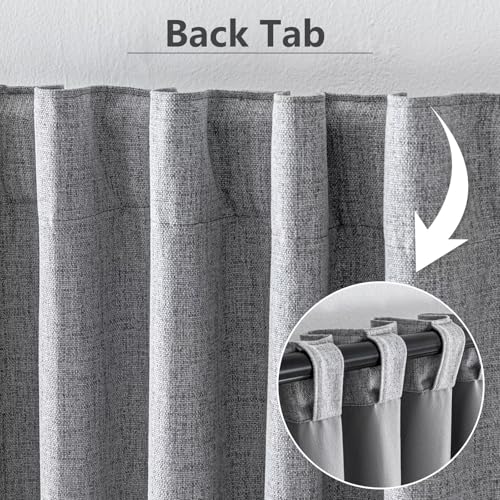 100% Blackout Curtain 84 inch Length Faux Linen (W100 x L84, Beige) - color: Beige, size: 100"W x 84"L (Pack of 1)