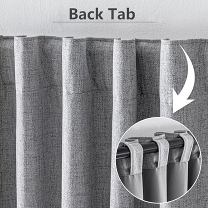 100% Blackout Curtain 84 inch Length Faux Linen (W100 x L84, Beige) - color: Beige, size: 100"W x 84"L (Pack of 1)