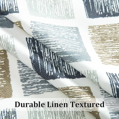 Leeva Geometric Faux Linen Valance, Rod Pocket Top, 52 x 12, 1 Panel - color: T09, size: 52"W x 12"L (Pack of 1)