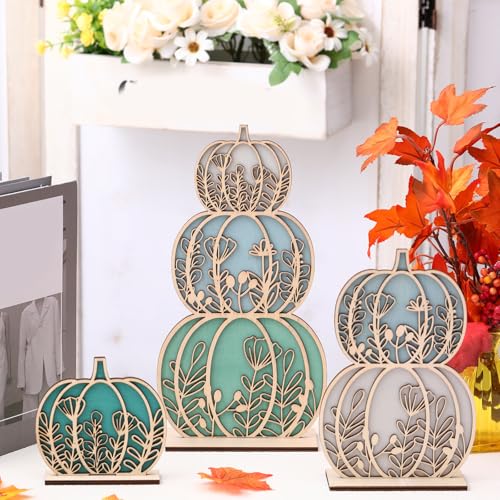 Leinuosen Fall Pumpkin Decor, Single Sided Pattern, Gradient Blue - color: Gradient Blue, style: Single Sided Pattern
