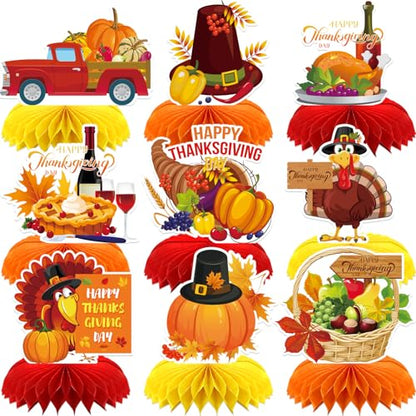 Thanksgiving Table Decorations, Fall Table Decorations for Autumn Harvest - style: Thanks Day