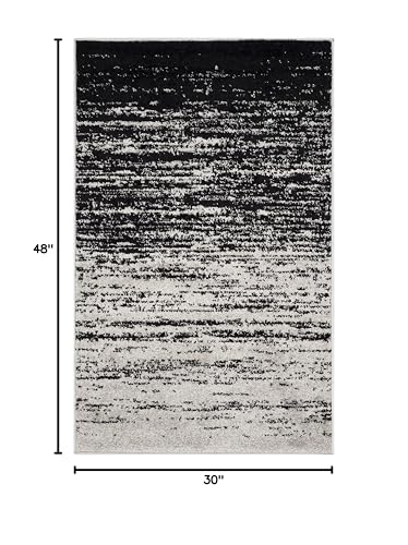 SAFAVIEH Adirondack Accent Rug 2'6"x4', Silver & Black ADR113A - color: Silver/Black, size: 2'6" x 4' (Rectangular)