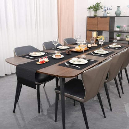 Myir JUN Black Placemats Set of 4 Kitchen and Dining Table Placemats - color: Black, size: Set of 4