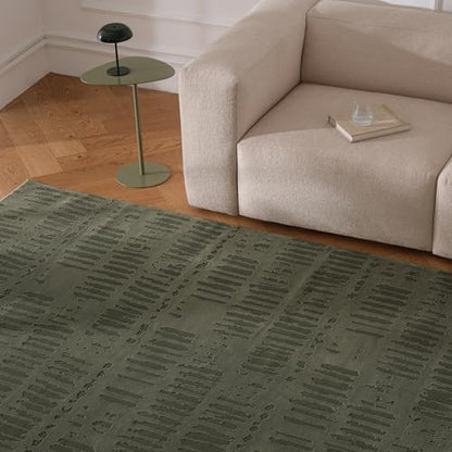 Revival Rugs Shell 11'x14' Area Rugs - Washable, Medium Pile, Green - color: Green, size: 10'6" x 14'3" (Rectangular)