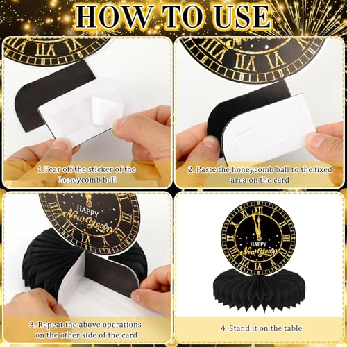 10Pcs Happy New Years Table Centerpieces Decorations 2027 - style: New Years Style